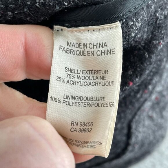 Theory Womens Grey Wool Blend Zip-Up Jacket S 5704 - Picture 4 of 8